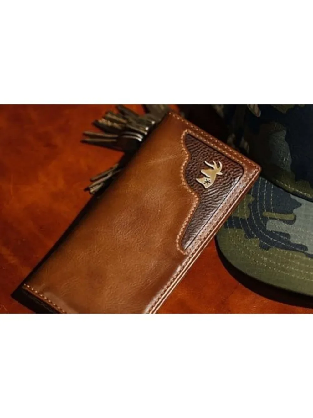Deer Ornament Long Bifold Wallet | Stylish Hunting & Rodeo Accessory